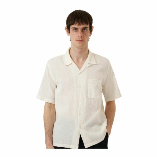 UNIVERSAL WORKS chemise Arten en seersucker écru