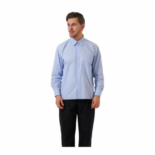 UNIVERSAL WORKS chemise Square stripe blue