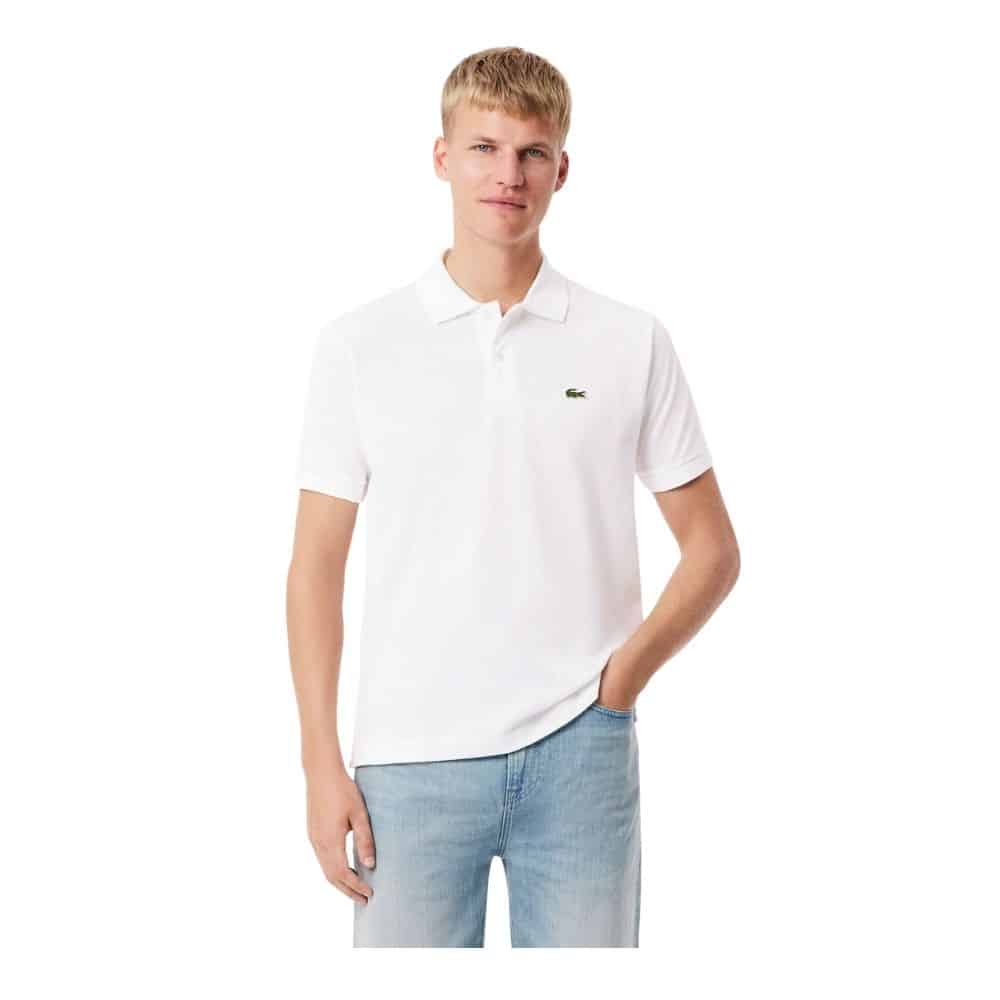 polo Lacoste L1212 en coton blanc chez sport aventure à Orange