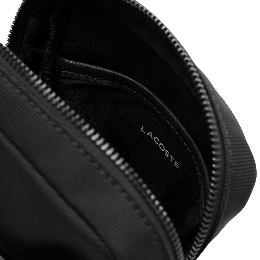 sacoche lacoste noir vertical en polyester chez sport aventure à Orange