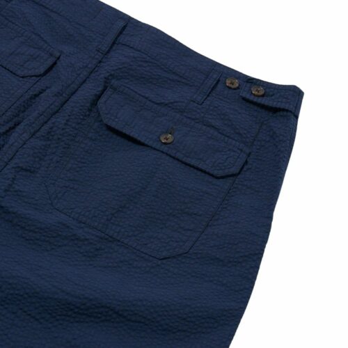 UNIVERSAL WORKS short Derby navy