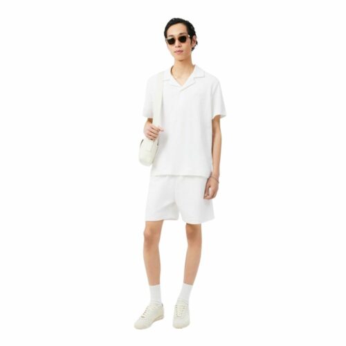 LACOSTE Short jersey texturé farine