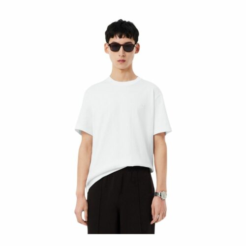 LACOSTE T-shirt jersey imprimé blanc