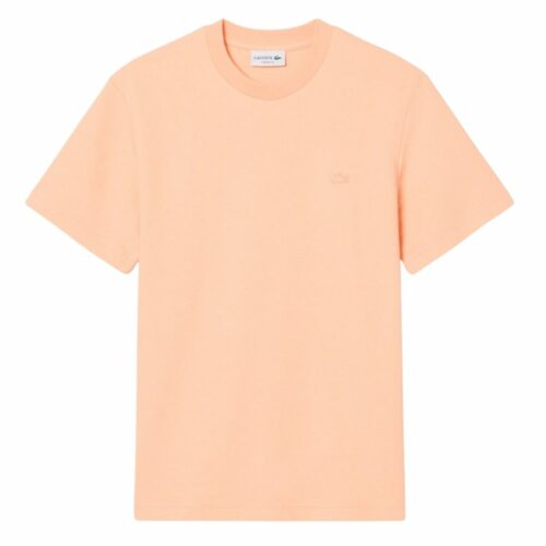 LACOSTE T-shirt jersey texturé pêche