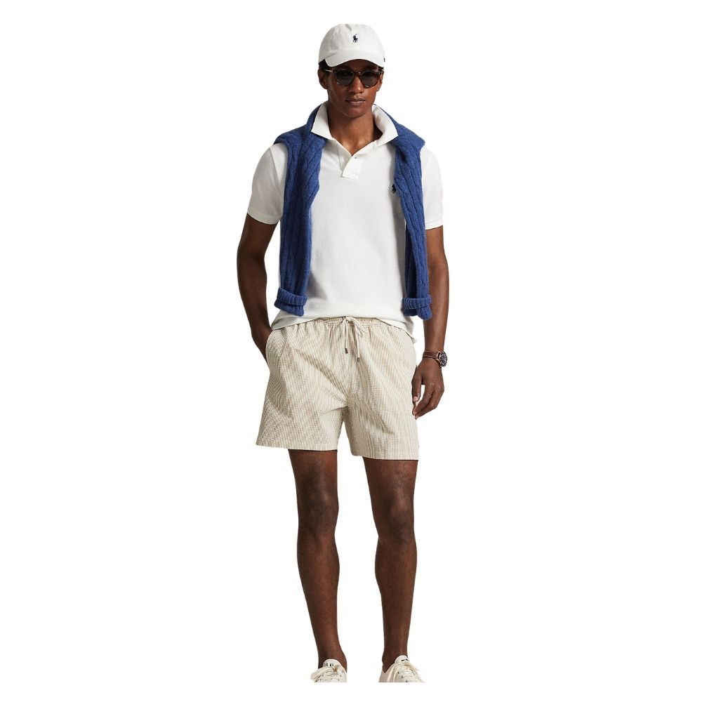 short de bain ralph lauren rayé beige chez sport aventure à Orange