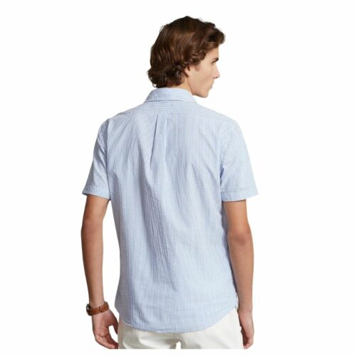 RALPH LAUREN Chemise seersucker ciel