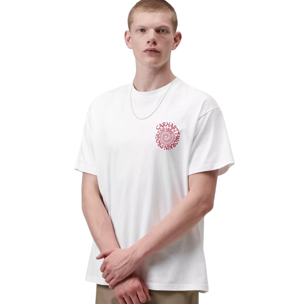 t-shirt carhartt spirals blanc white chez sport aventure à Orange