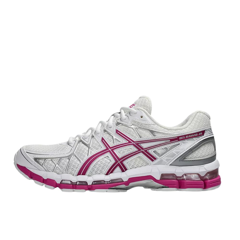 chaussures ASICS gel kayano white pink chez sport aventure à Orange