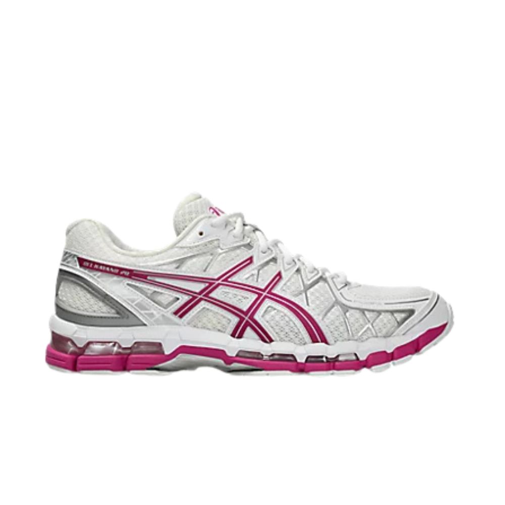 chaussures ASICS gel kayano white pink chez sport aventure à Orange