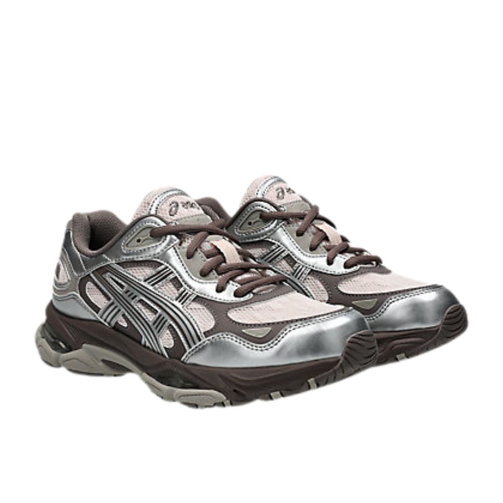 chaussures femme asics marron rose NYC 2.0 sneakers asics nyc 2.0