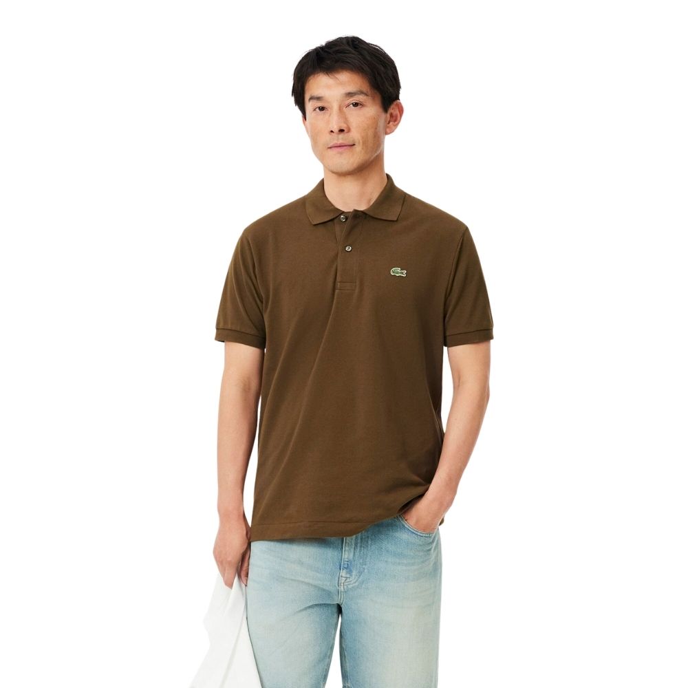 polo classique Lacoste L1212 marron chez sport aventure à OPrange