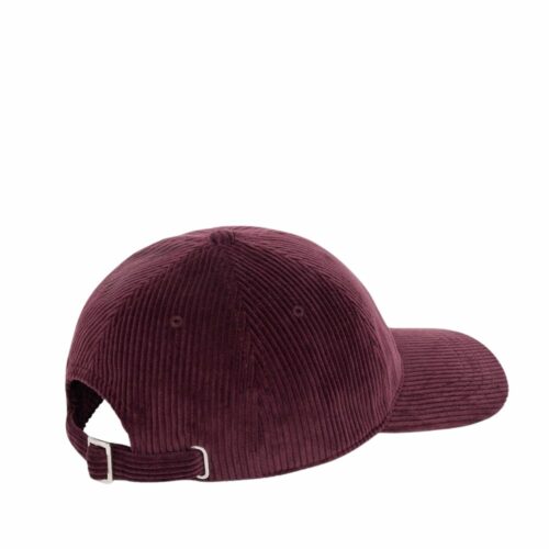 LACOSTE Casquette velours coton bordeaux