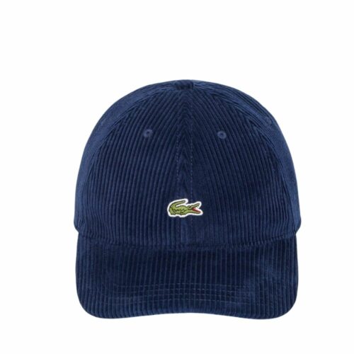 LACOSTE Casquette velours coton marine