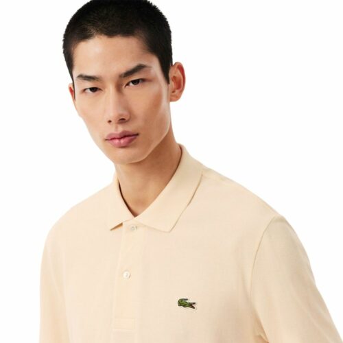 LACOSTE Polo classic écru M. Longues