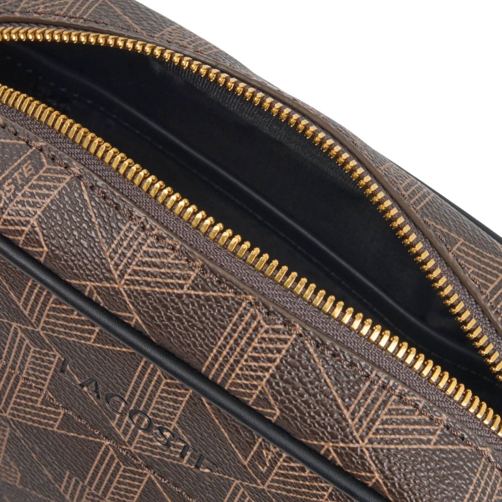 sacoche Lacoste reporter bag monogramme brown chez sport aventure à Orange