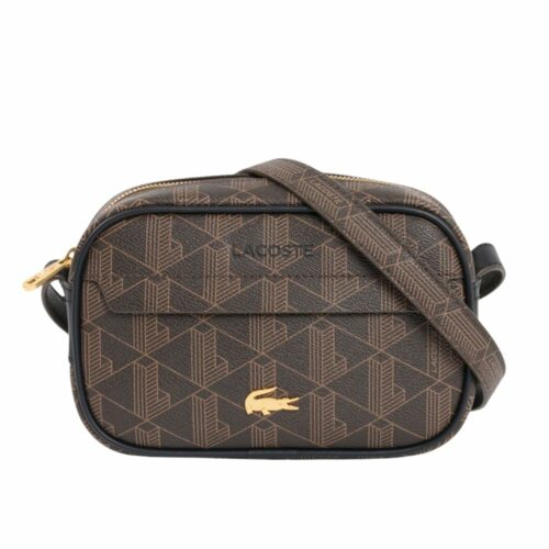 LACOSTE sacoche reporter monogramme brown