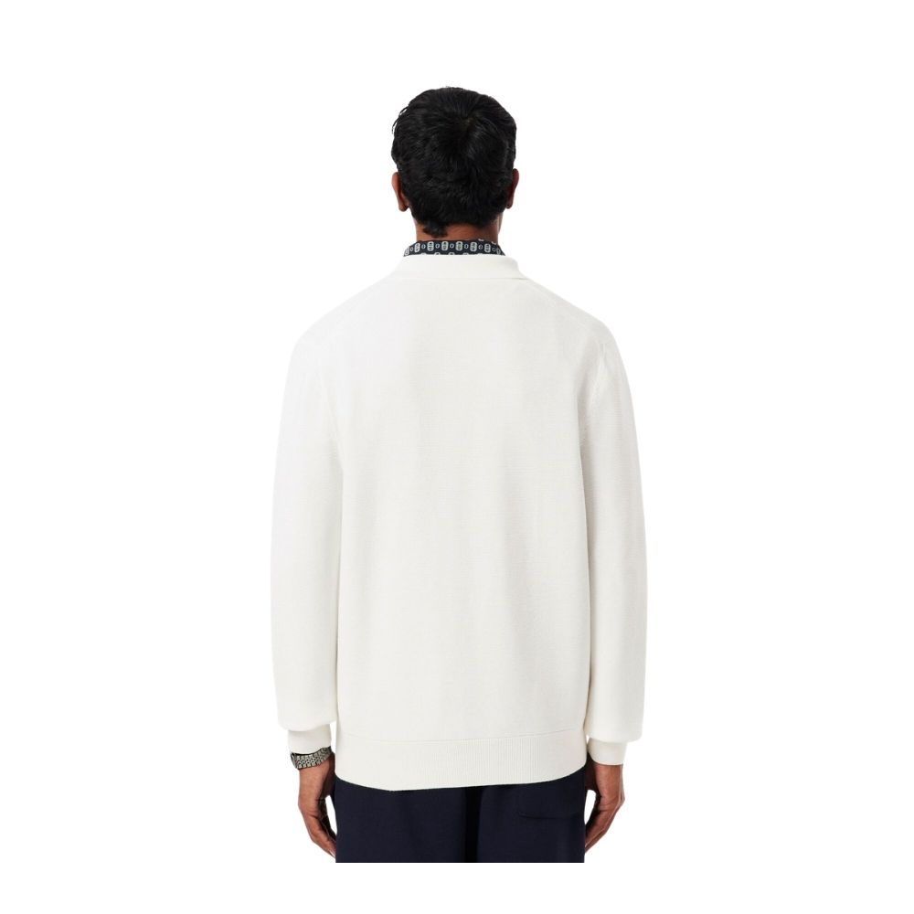 sweatshirt polo maille Lacoste écru chez sport aventure à Orange