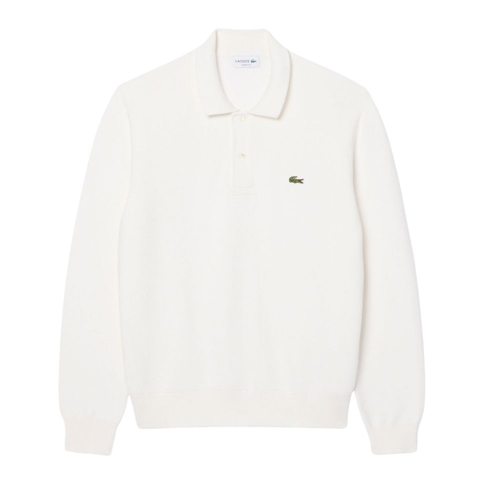 sweatshirt polo maille Lacoste écru chez sport aventure à Orange