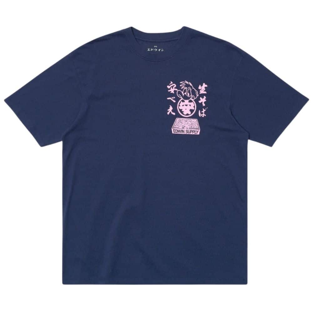 edwin t-shirt mixte soba navy homme femme chez sport aventure à Orange