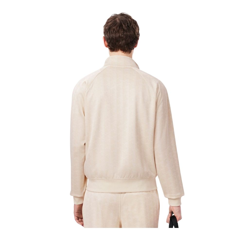 Veste zippé Lacoste monogramme écru chez sport aventure à Orange