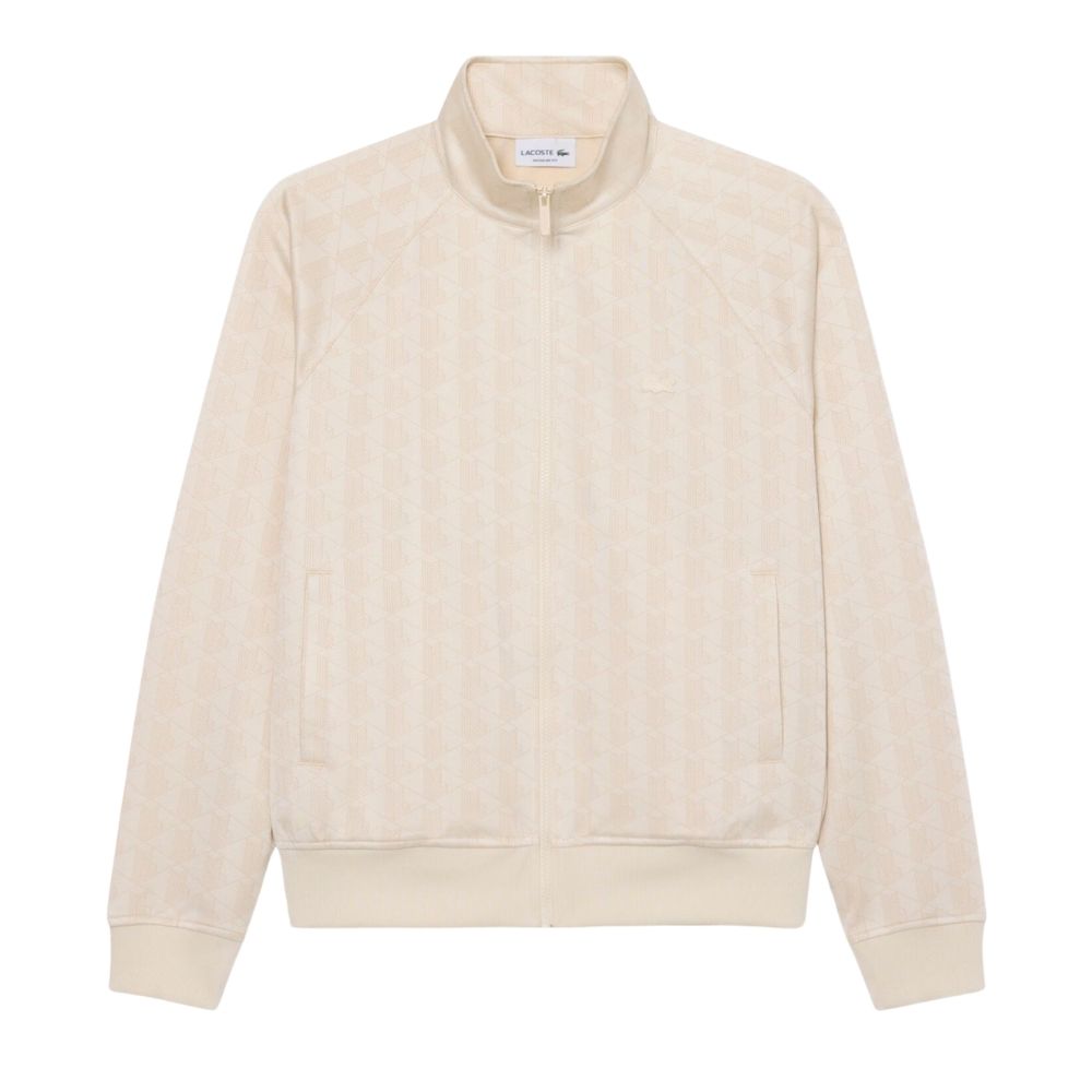Veste zippé Lacoste monogramme écru chez sport aventure à Orange