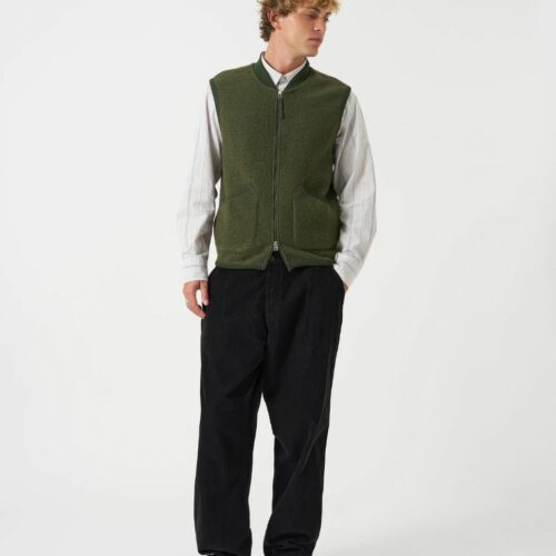UNIVERSAL WORKS Zip Waiscoat olive