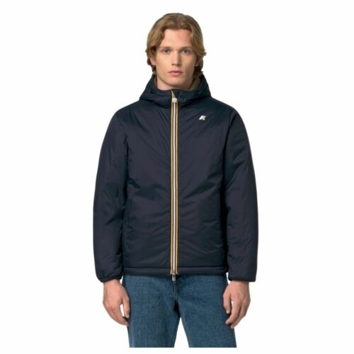 K-WAY Jack Spacer nylon double blue/army réversible