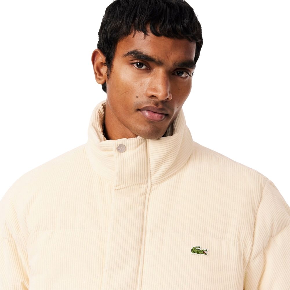 blouson doudoune lacoste en velours cotelé écru BH8701 chez sport aventure à Orange