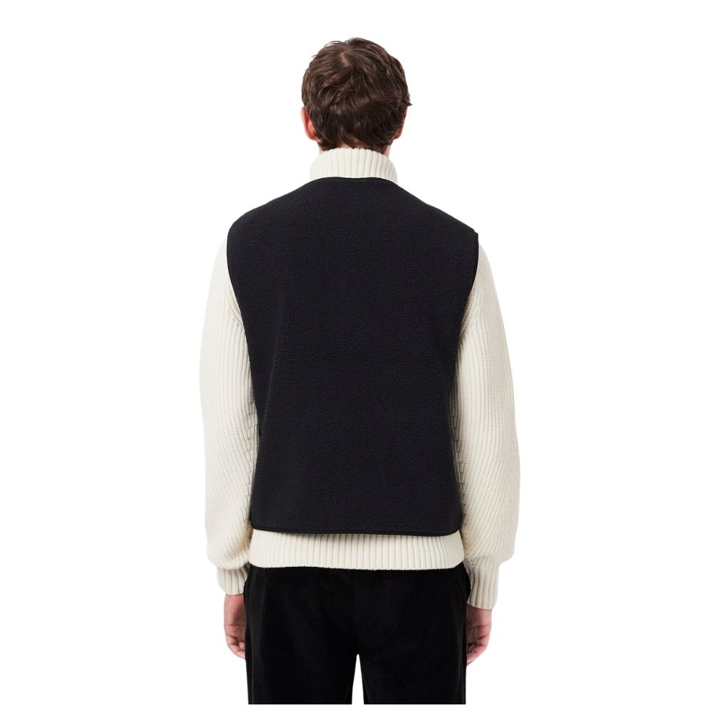 veste polaire zippé sans manches lacoste noir BH8670 chez sport aventure à Orange