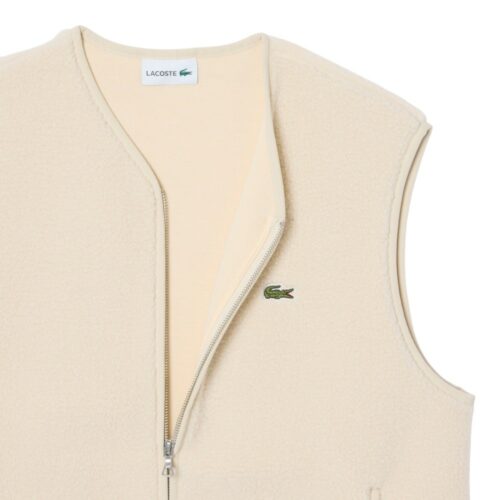 LACOSTE Polaire sans manches écru mixte