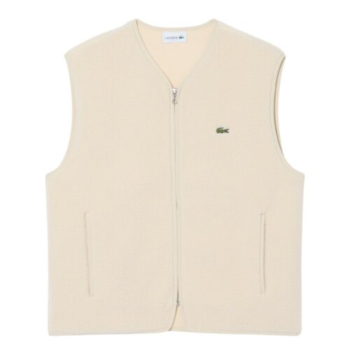 LACOSTE Polaire sans manches écru mixte