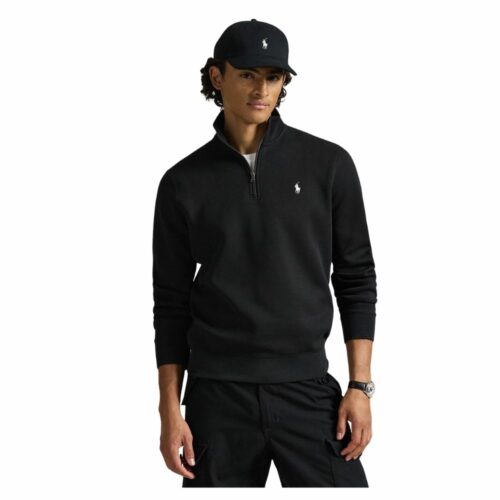 RALPH LAUREN Sweat col zippé black