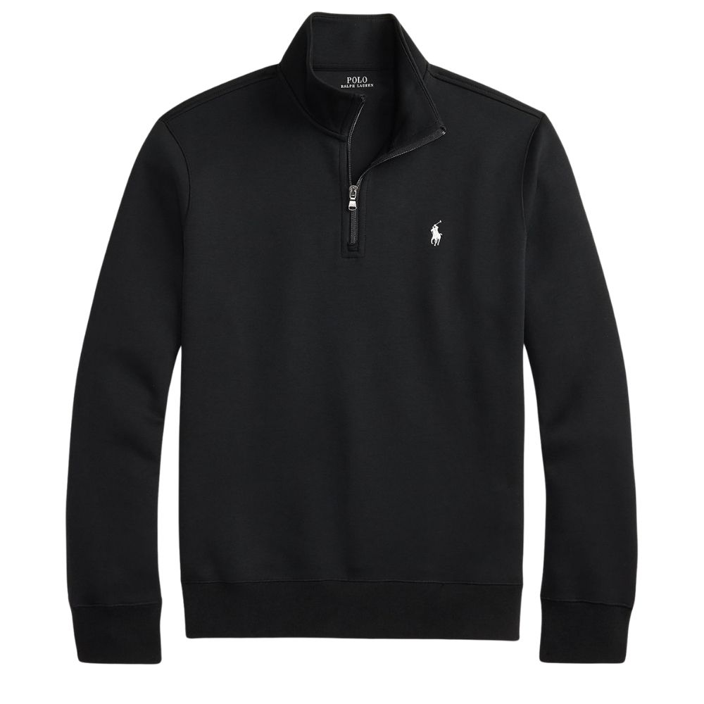 SWEAT col demi-zip ralph lauren black noir chez sport aventure à Orange