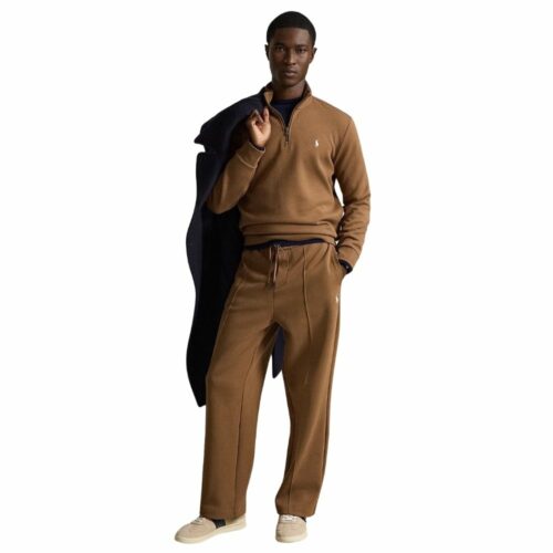 RALPH LAUREN Sweat col zippé brown