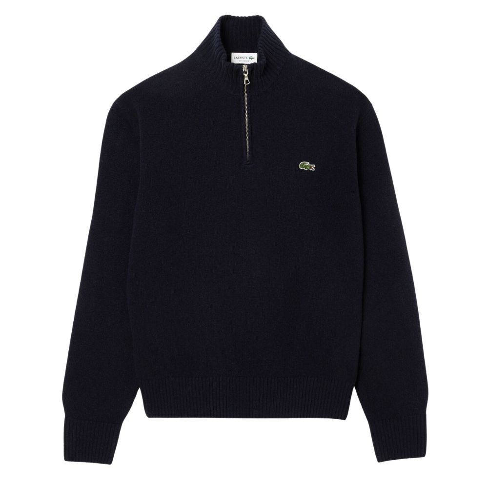 Pull lacoste en laine col zippé marine AH3052 CHEZ SPORT AVENTURE A oRANGE