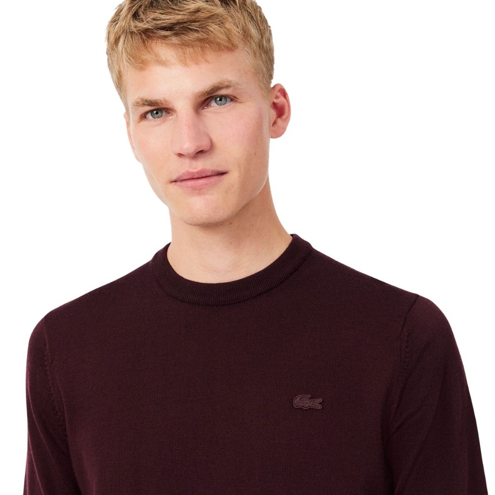 pull en laine mérinos lacoste AH1969 OXAL BORDEAUX CHEZ SPORT AVENTURE à oRANGE