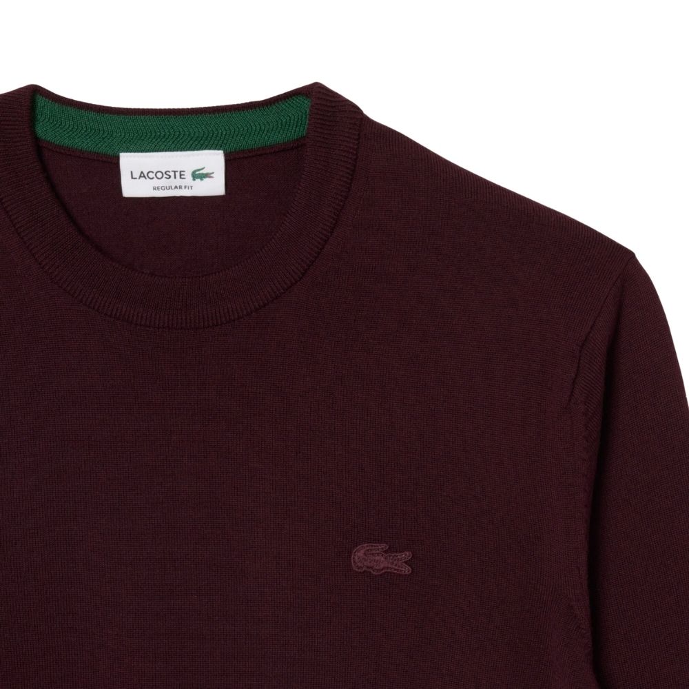 pull en laine mérinos lacoste AH1969 OXAL BORDEAUX CHEZ SPORT AVENTURE à oRANGE