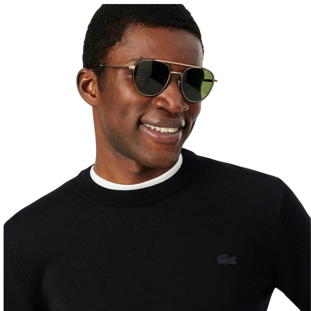 pull lacoste laine mérinos noir AH1969 chez sport aventure à Orange
