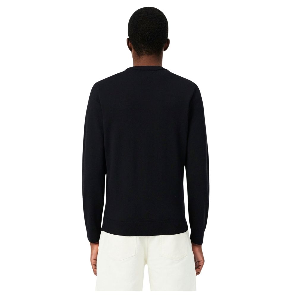 pull lacoste laine mérinos noir AH1969 chez sport aventure à Orange
