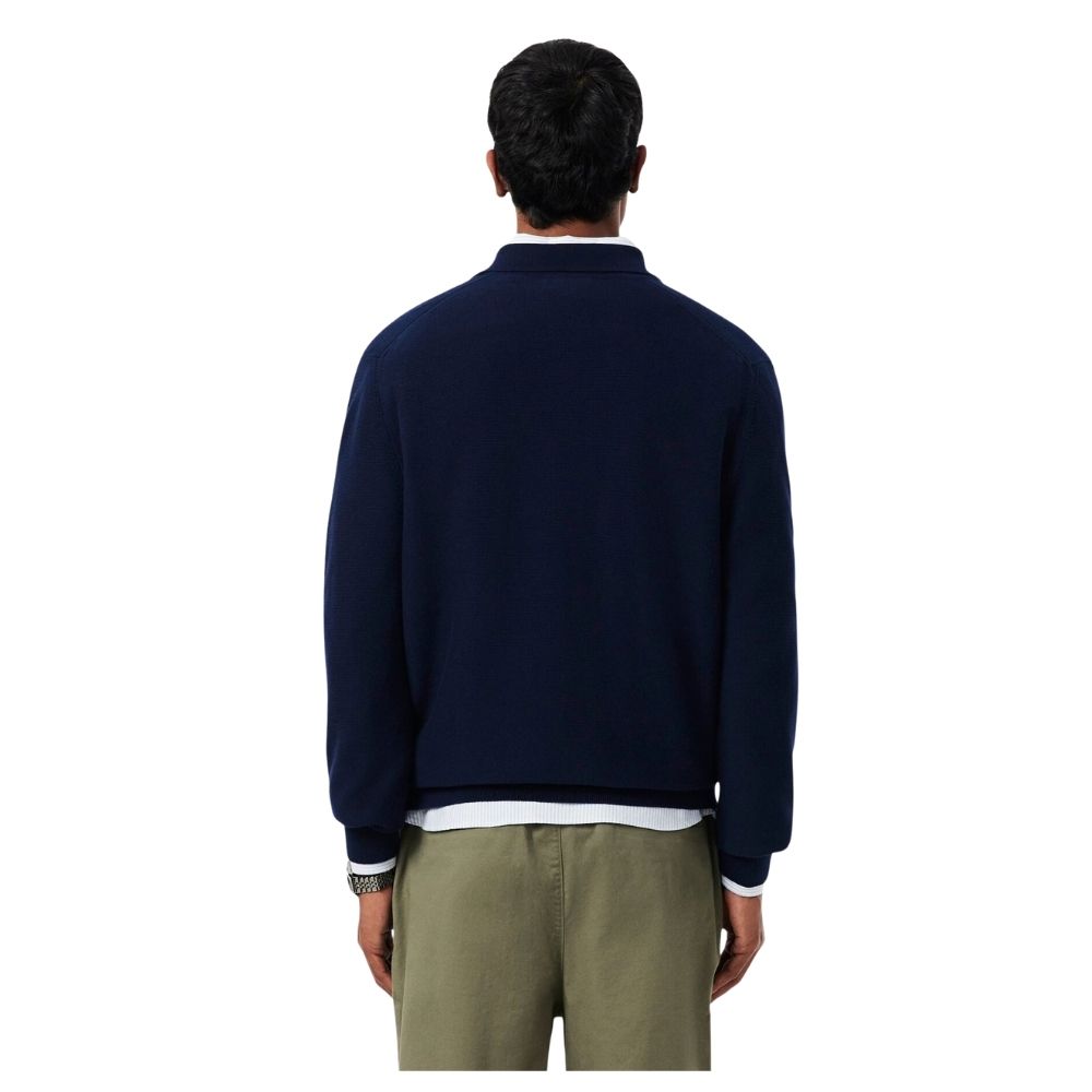 lacoste pull en maille polo marine en coton homme chez sport aventure à Orange