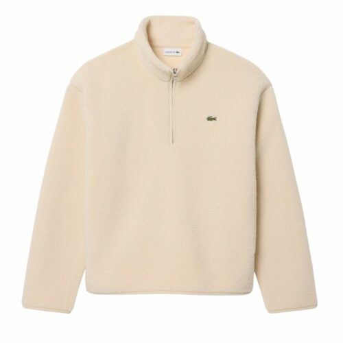 LACOSTE Polaire col zippé écru mixte
