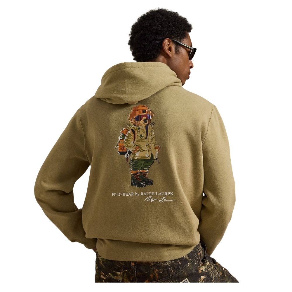 SWEATSHIRT A CAPUCHE POLO BEAR BEIGE CHEZ SPORT AVENTURE A ORANGE