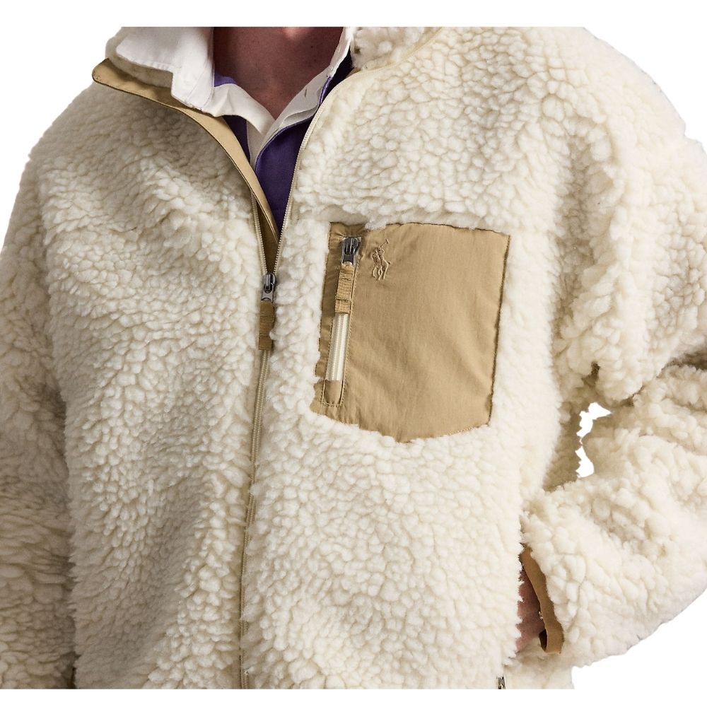 polaire veste sherpa ralph lauren cream homme femme mixte chez sport aventure à Orange